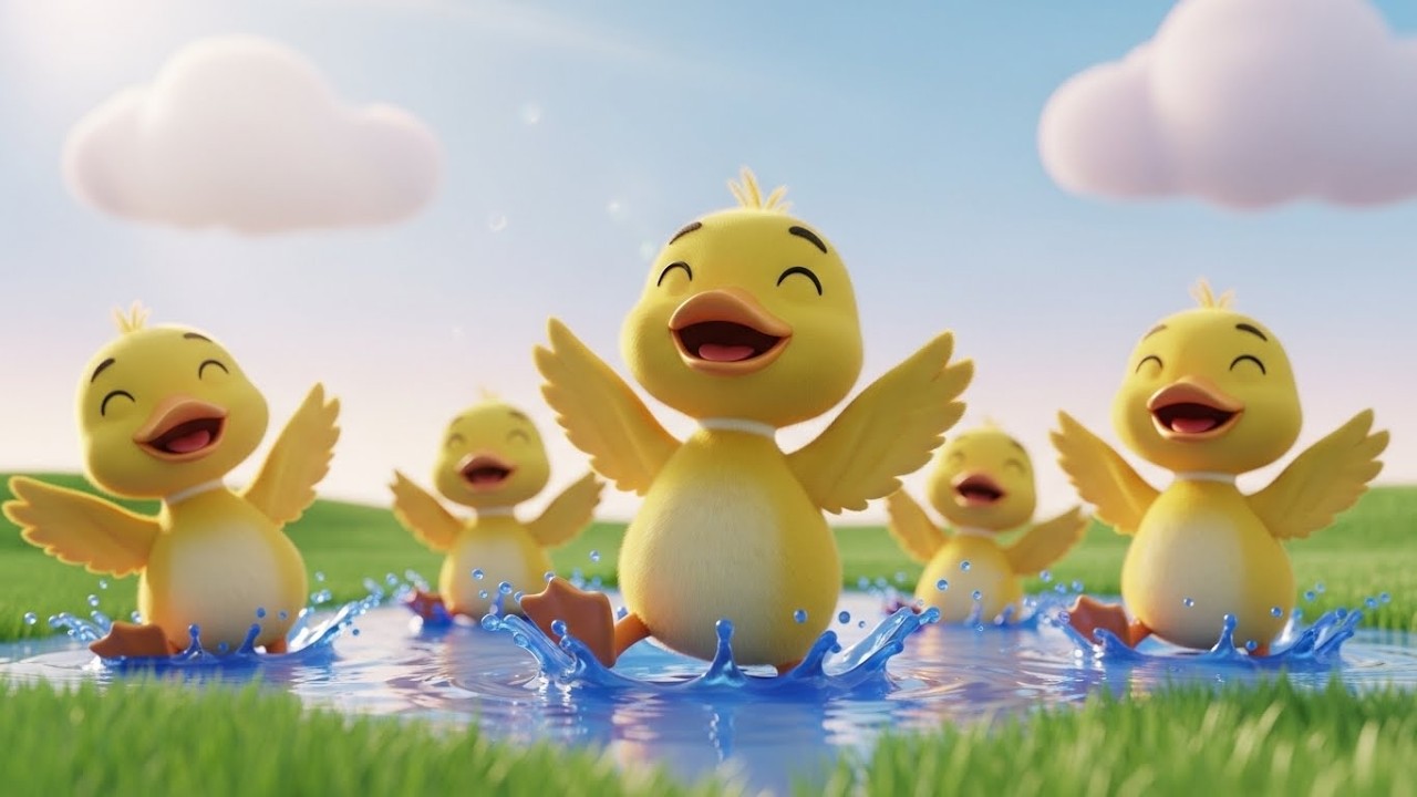 Танцующие утята в луже 🦆💦🎵 | Мультфильм для детей и весёлые приключения