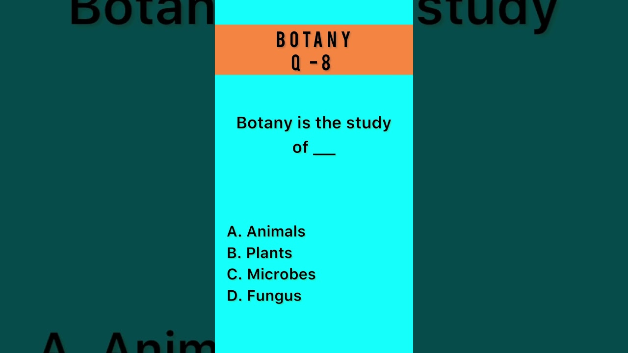 Botany quiz 8. Try and answer. Comment. #shorts #biology #botany #zoology #fun #mcq #study #test