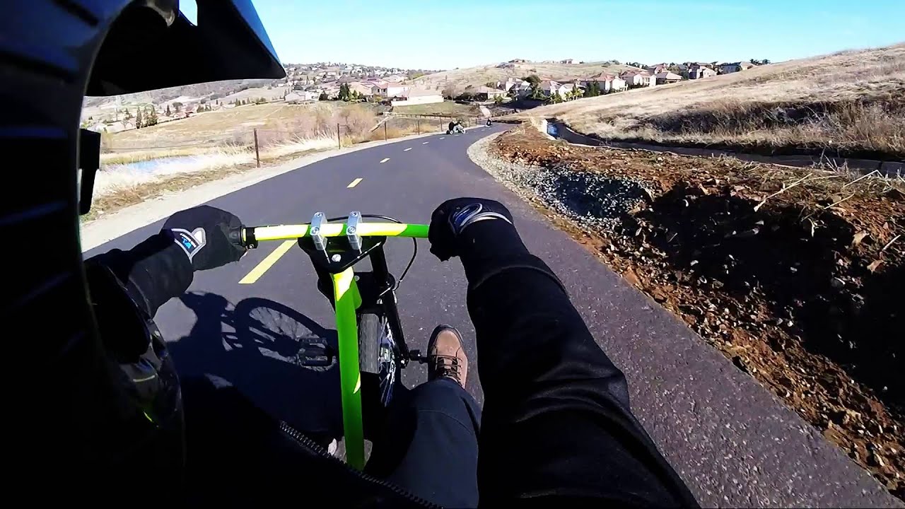 Razor dxt Drift trike (first time hitting bigger hills)
