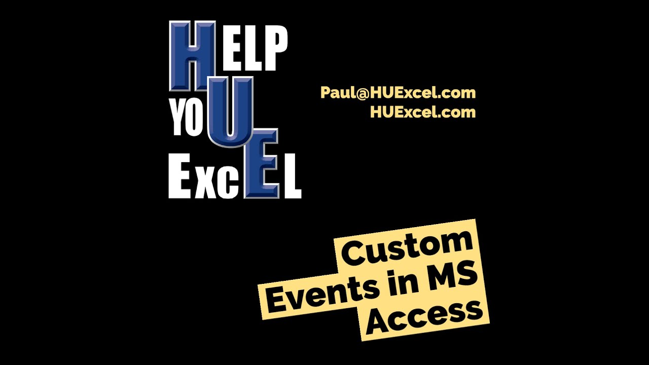 Custom Events in MS Access