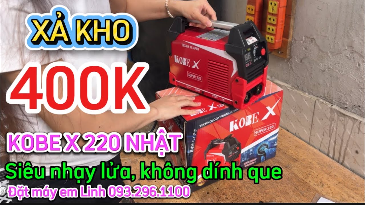 🔴PHIÊN BẢN MỚI NHẤT2026🔴MÁY HÀN QUE KOBE X SUPER 220 SIÊU NHẠY, CHỐNG DÍNH RẤT KHOẺ #mayhan #kobe