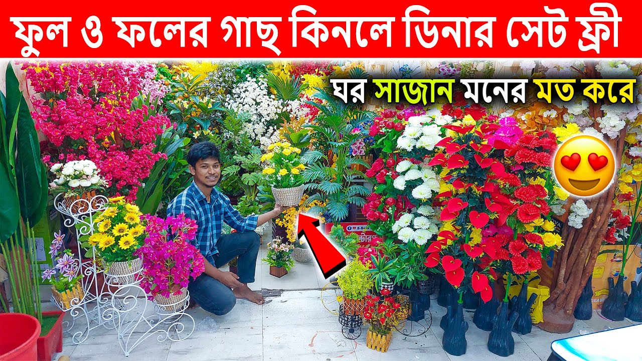 আর্টিফিশিয়াল গাছ কিনলে ডিনার সেট ফ্রী 😱 ঘর সাজান মনের মত করে 🥰 Artificial Tree Price In Bangladesh