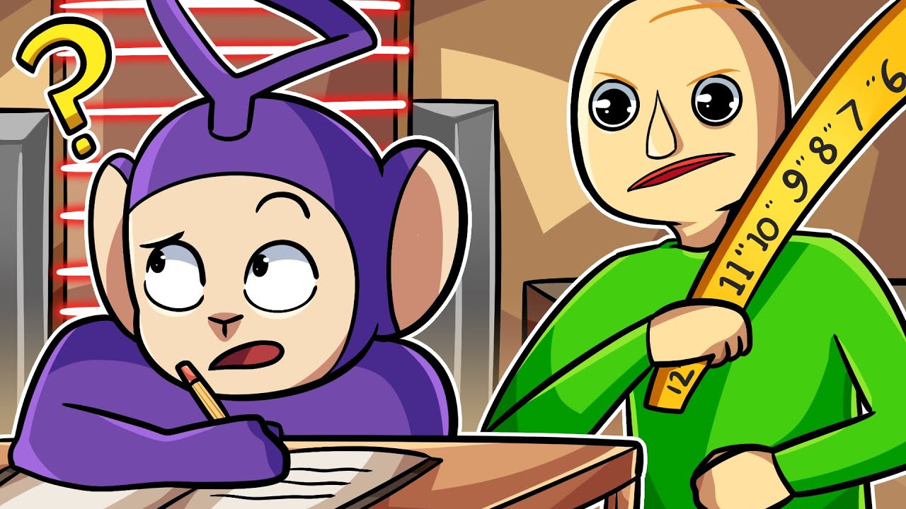 ESCAPE FROM BALDI! | Tinky Winky Plays: Roblox Escape School Obby