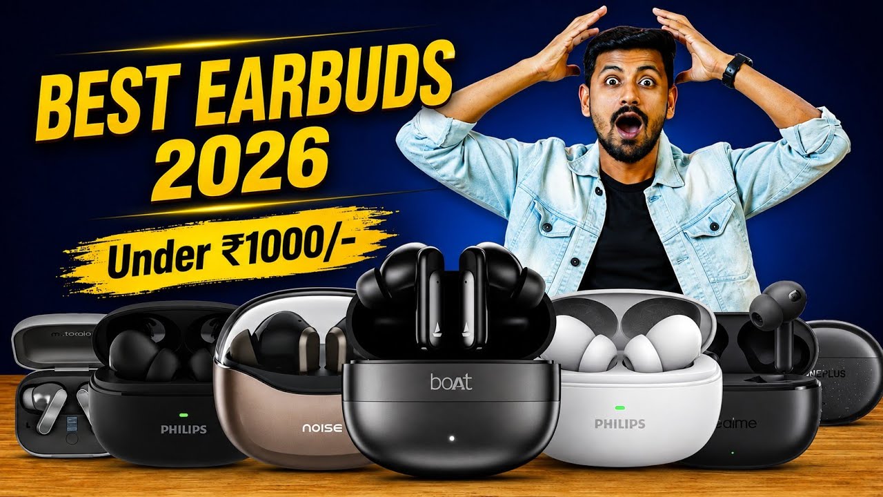 [TOP 5] ⚡Best Earbuds UNDER ₹1000/- in 2026! ⚡ Best TWS Earbuds For Calling & Music 🎵 Best Earbuds 🔥
