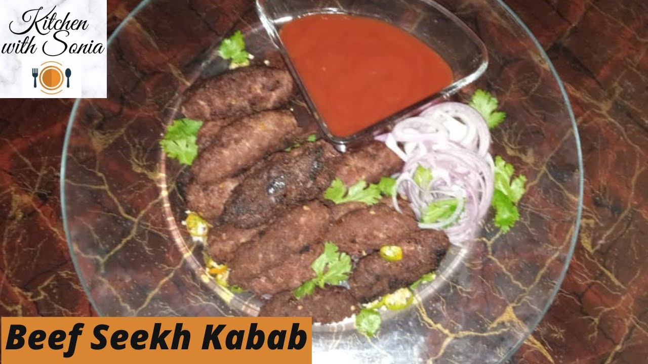 Beef Seekh Kabab Recipe I Kachche Keema Ke Kabab I Kitchen with Sonia