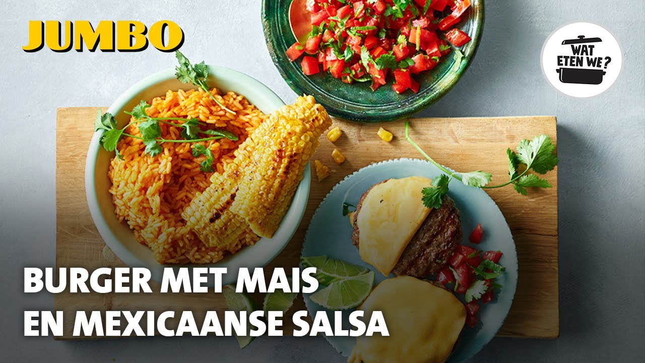Wat eten we? Burger met mais en Mexicaanse salsa