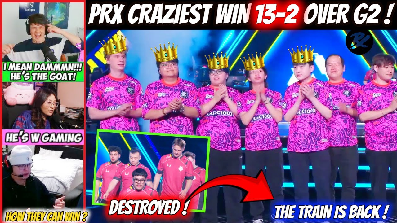 Shanks Sliggy & Yinsu Reacts to PRX W Gaming Shows Insane Performance & Destroyed G2