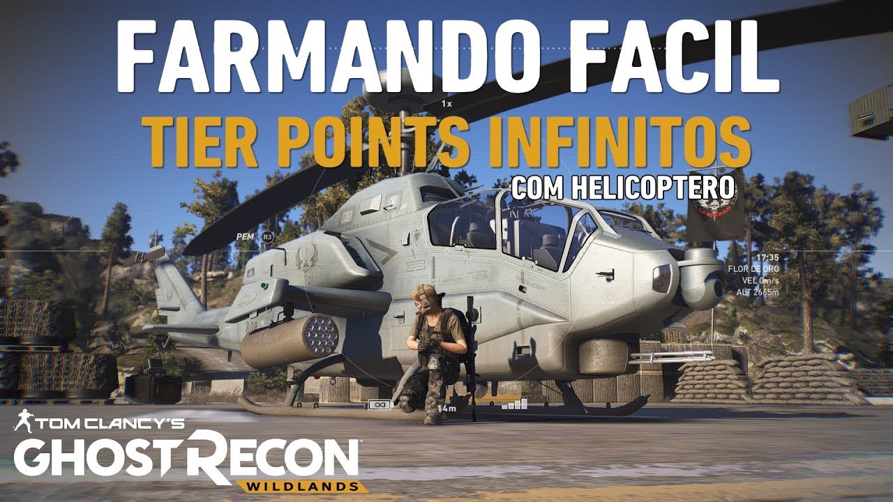 TIER POINTS COM HELICÓPTERO! - GHOST RECON WILDLANDS (PT-BR) #QGdoLOBO