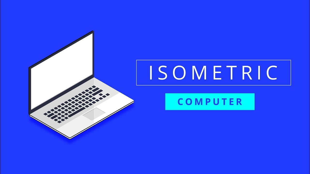 Flat Isometric Computer Illustration | Tutorial | Adobe illustrator