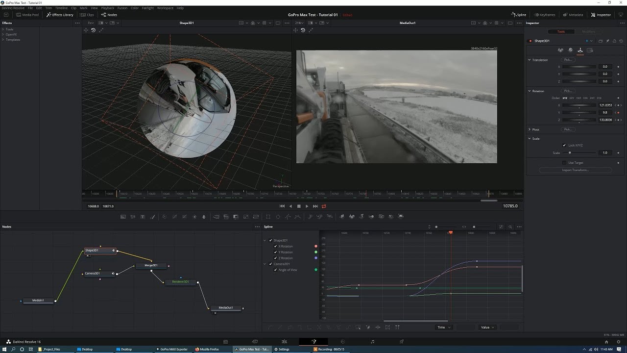 Reframing GoPro MAX 360 Video - Davinci Resolve 16 (2019)