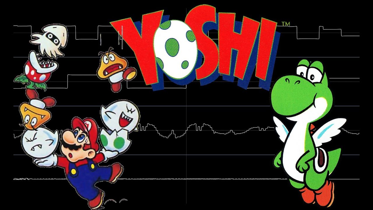 Yoshi (NES) - All BGMs [Oscilloscope View]