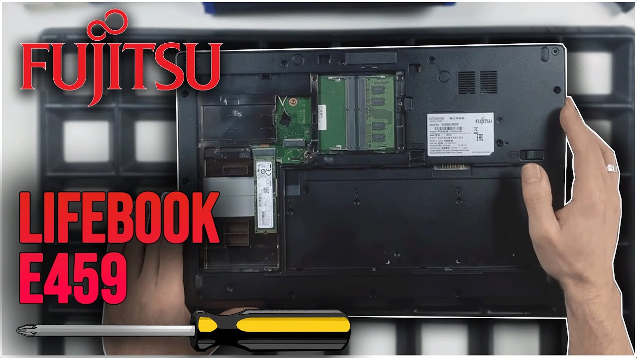 Fujitsu LifeBook E459 von Innen - RAM, SSD, Akku, Lüfter wechseln