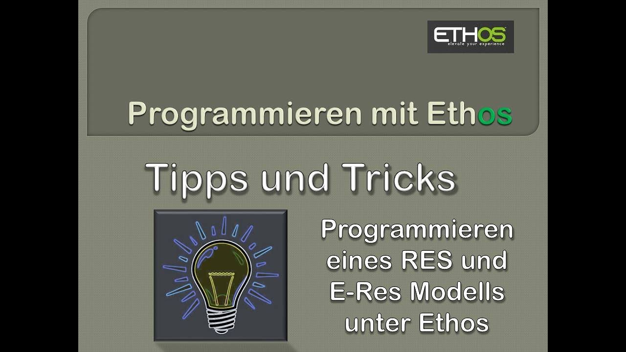 Programmieren eines RES bzw. E - RES Seglers unter Ethos