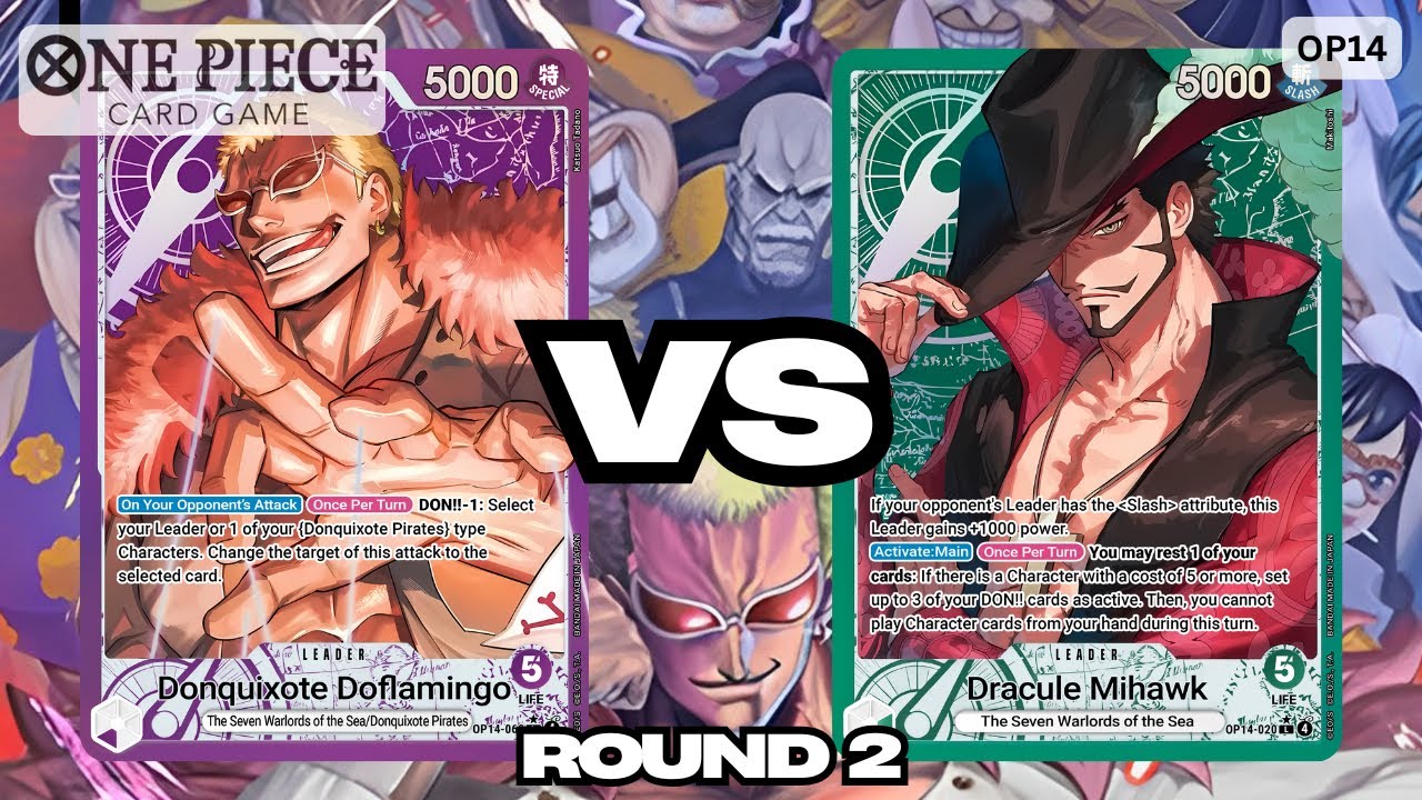 Purple Doflamingo VS Mihawk | OP14 Locals Gameplay | Round 2