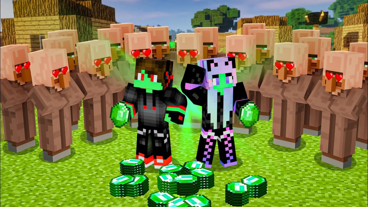 I Became an Emerald To Prank Villagers in Minecraft