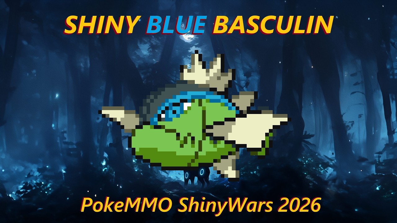 Shiny BLUE Basculin 17k enc ! PokeMMO ShinyWars2026