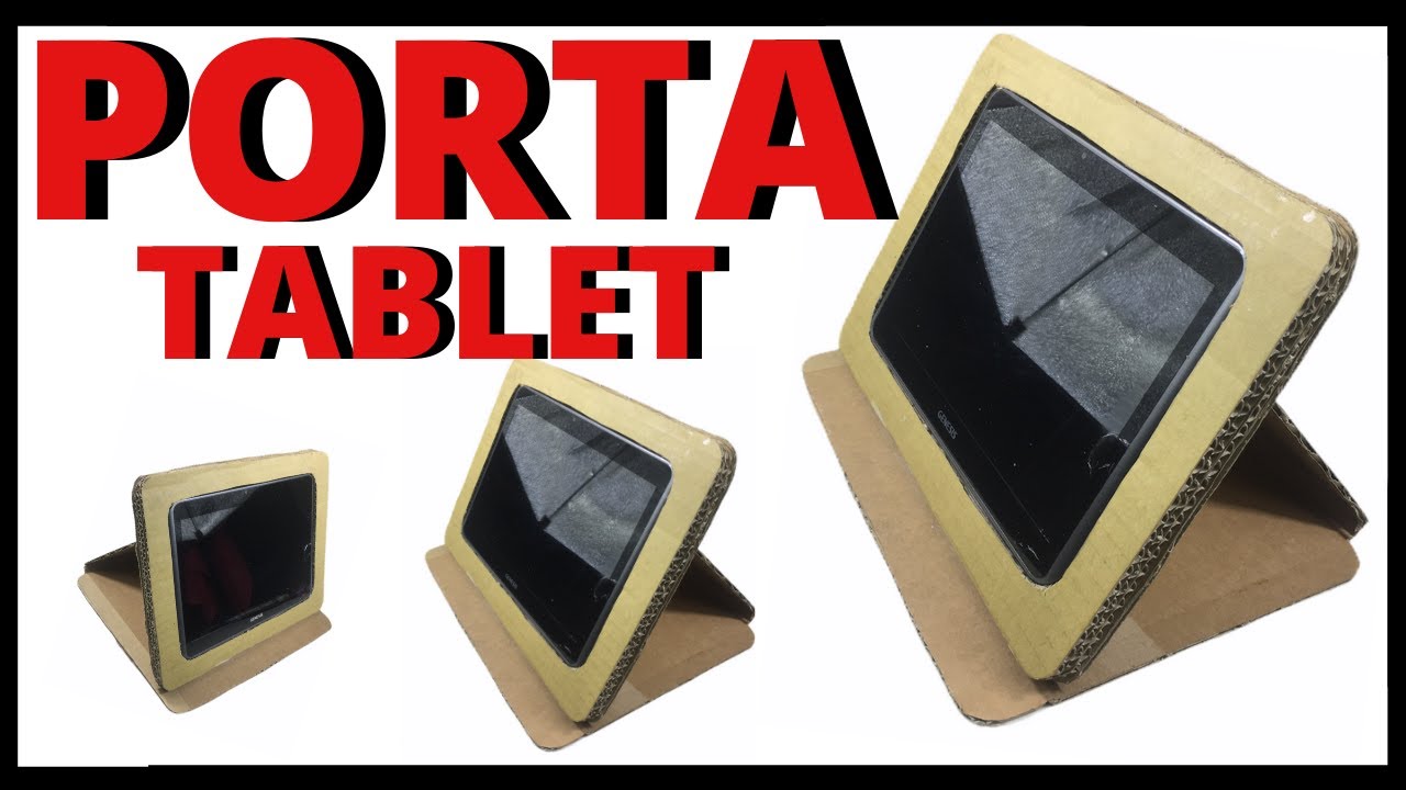 PORTA TABLET - PASSO A PASSO / DIY / ARTESANATO / IDEIAS COM PAPELÃO