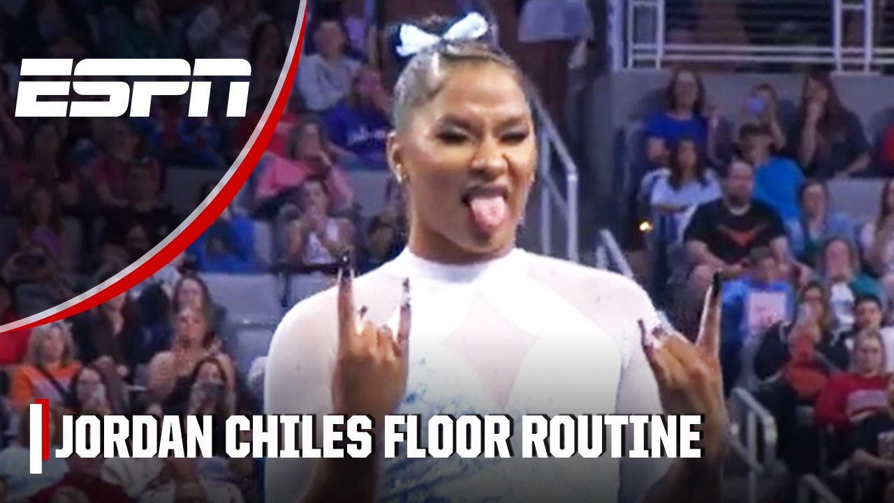 Jordan Chiles dazzles with a 9.9750 floor routine for UCLA 🌟 | ESPN College Gymnastics