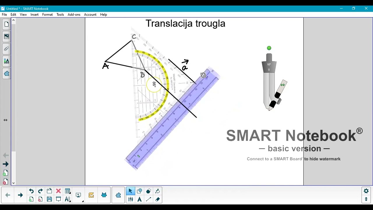 Translacija trougla za zadati vektor