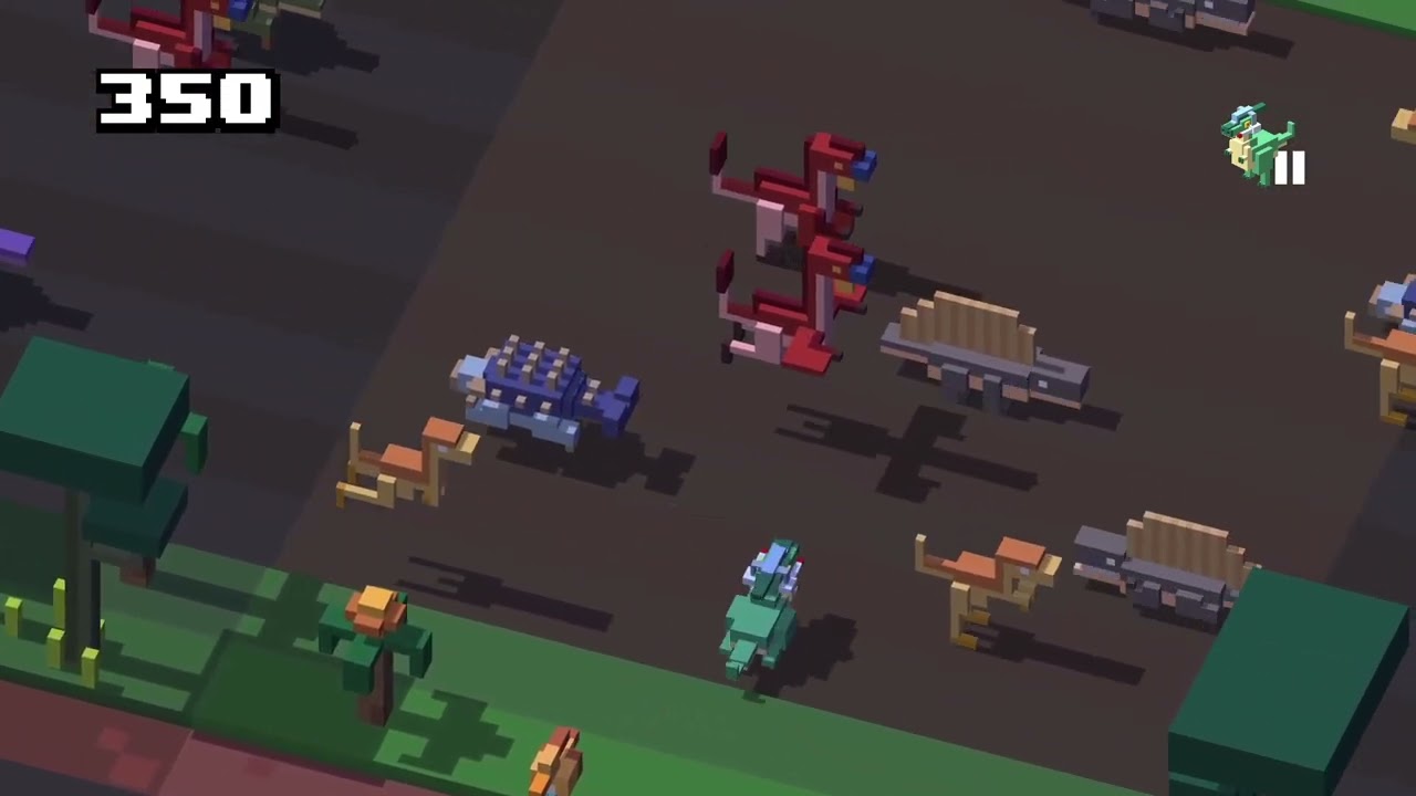 Parasaurolophus - High Score 718 - Crossy Road - Daily Level