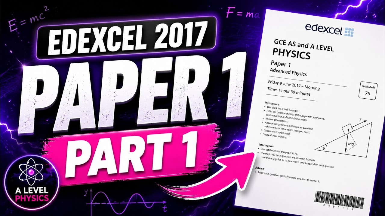 2017 Edexcel Paper 1 Physics A level Part 1