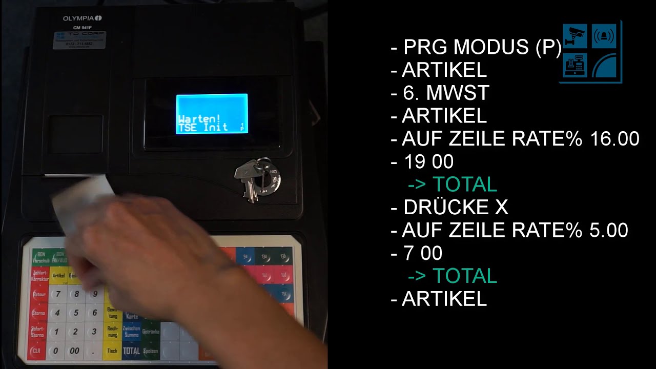 Olympia CM941F MwSt Änderung 2021
