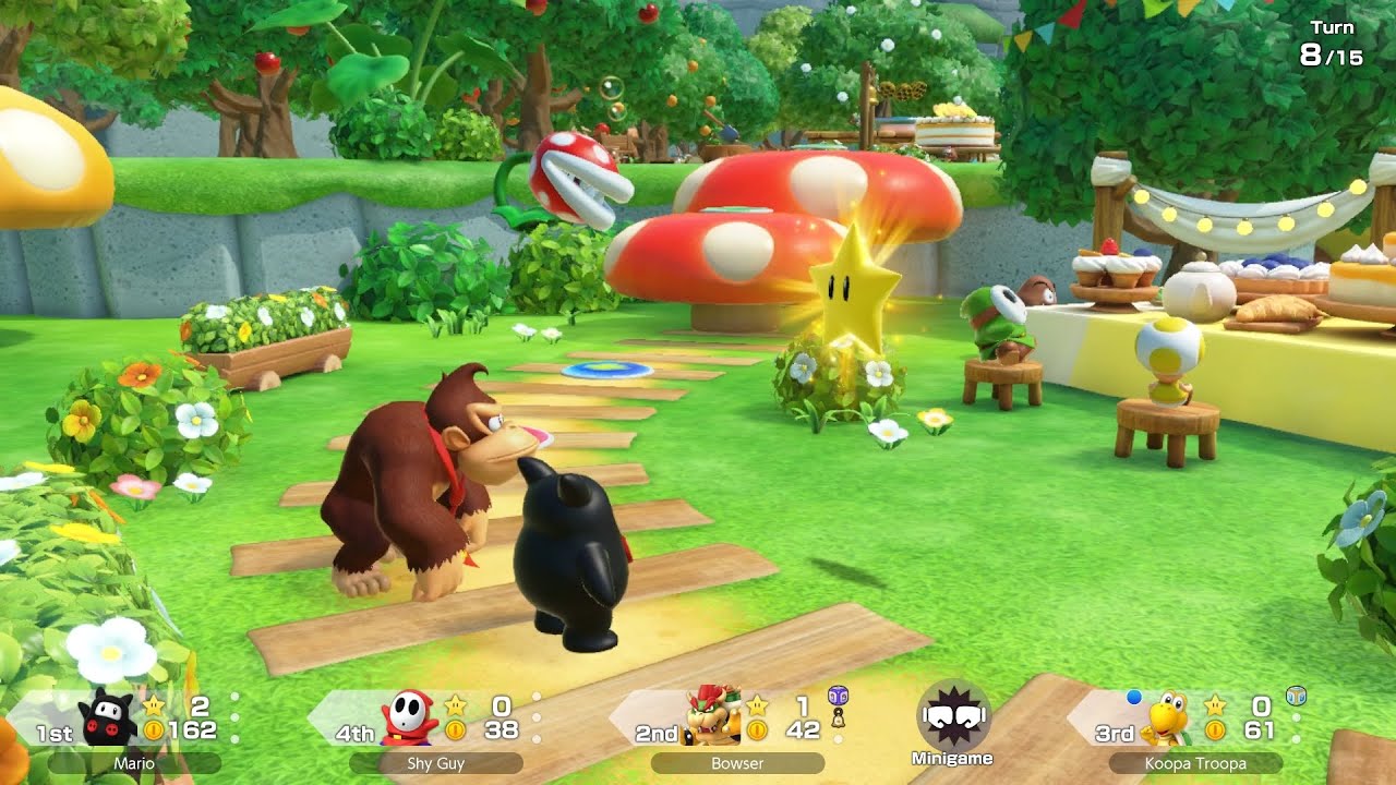 Super Mario Party Jamboree #183 Mega Wiggler's Tree Party Ninji vs Koopa Troopa vs Bowser vs Shy Guy