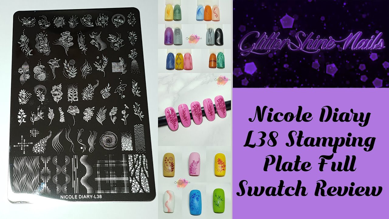 Nicole Diary L38 Stamping Plate Full Swatch Review