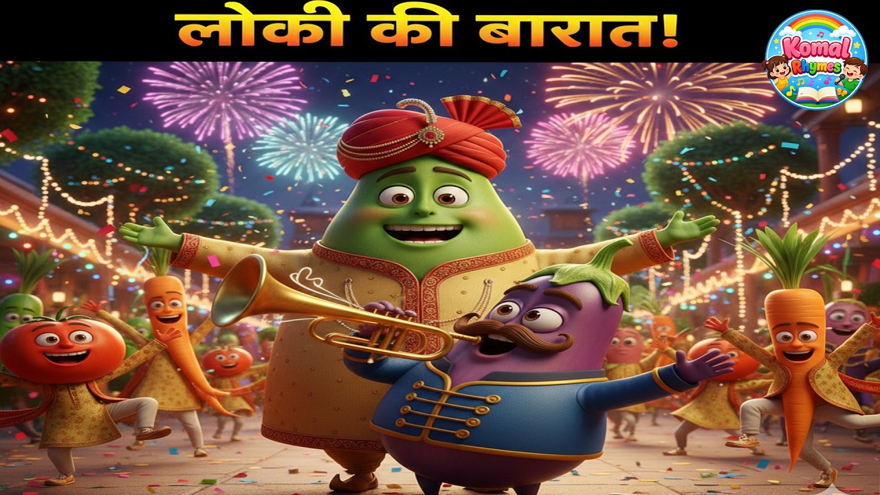 लोकी की निकली बारात 🥒💍 | सब्जियों की शादी में बैंगन बजा रहा है बैंड 🎺😂 | फनी एनीमेशन 4K