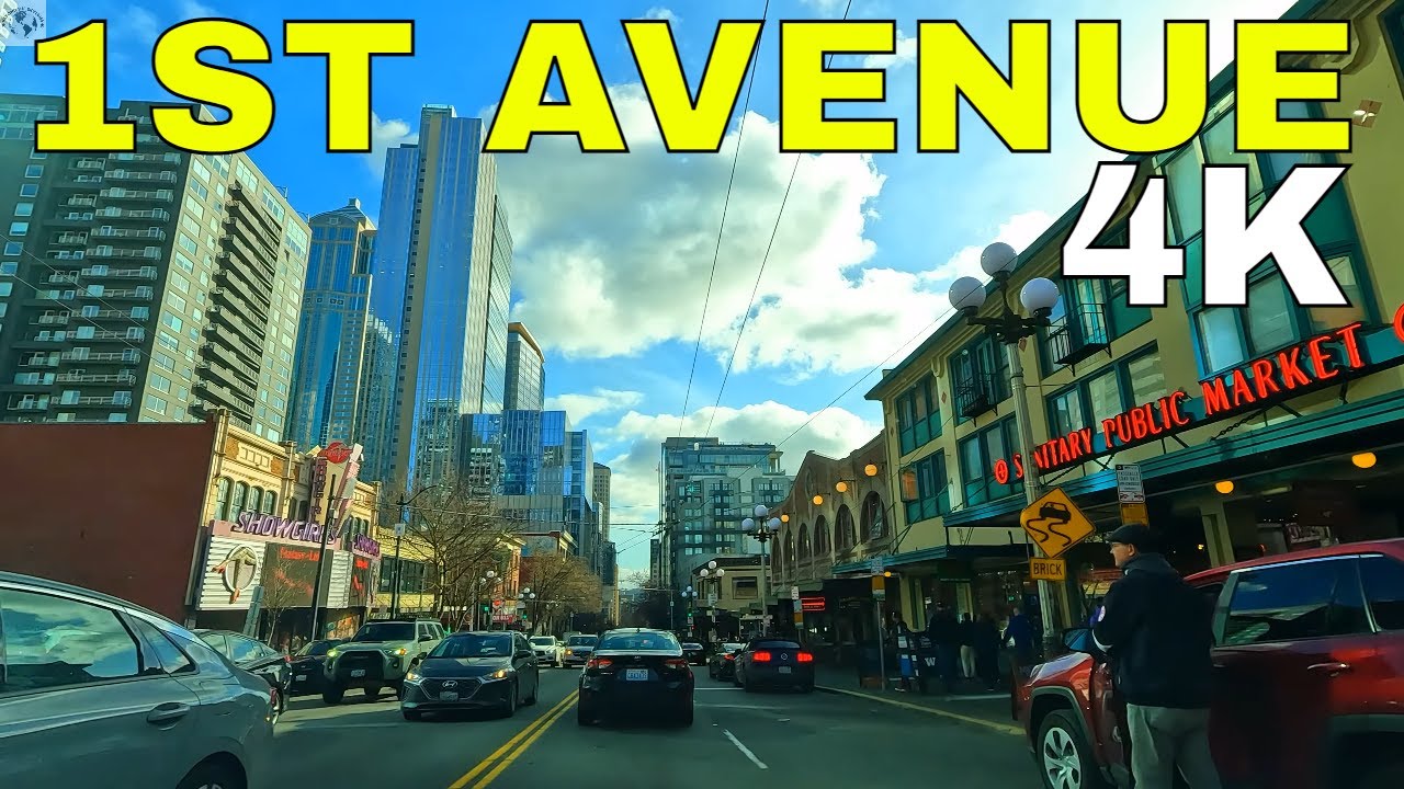 SEATTLE, Washington | 1ST AVENUE | 4K Driving Tour 🇺🇸