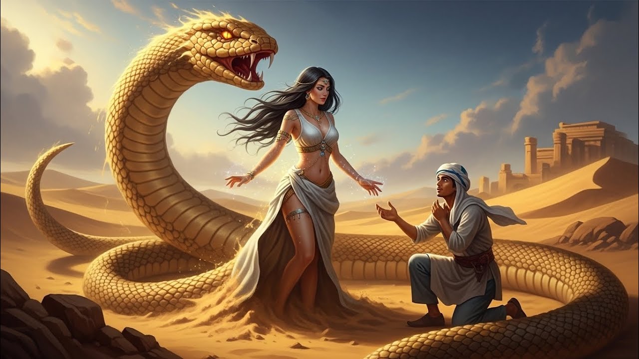 قصة مثيرة | أفعى مجروحة ينقذها رجل في الصحراء... تتحول إلى امرأة لتجده، لا تتخيل ماذا فعل بها