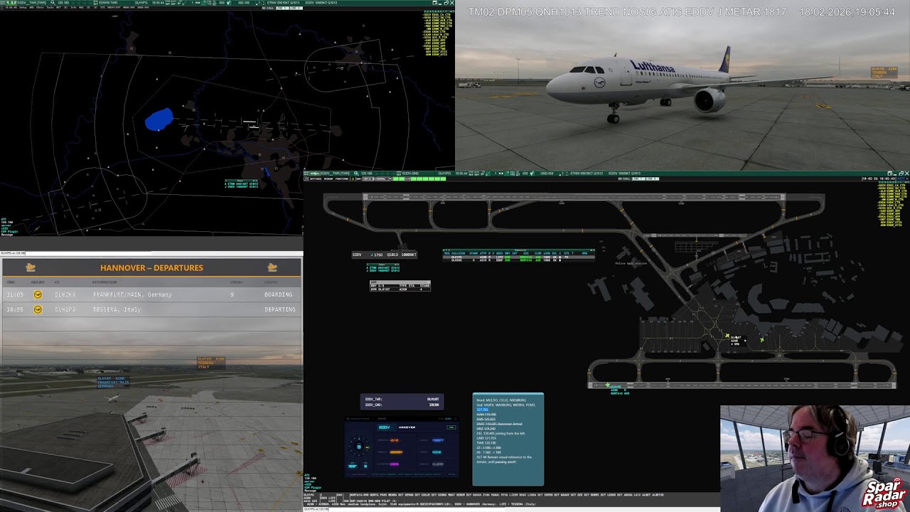 ATC | Hannover Tower | VATSIM | 4k