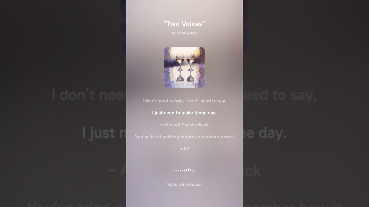 Two voices - the mind of an alcoholic ￼ 