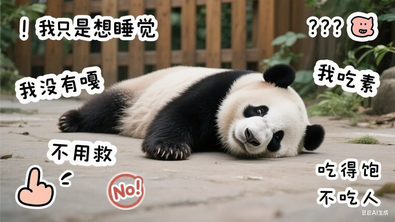 【最惨熊貓】被黑的最慘的大熊貓“嘎子哥”，熊家真是有嘴說不清，他真的能吃飽！他真的不用吃人！