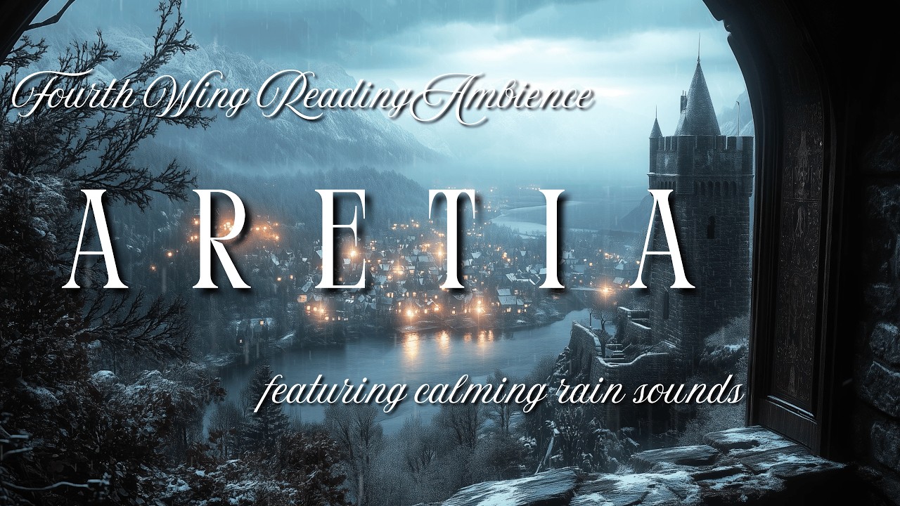Rainy Aretia Window | Calming Rain Sounds | Fourth Wing Reading Ambience