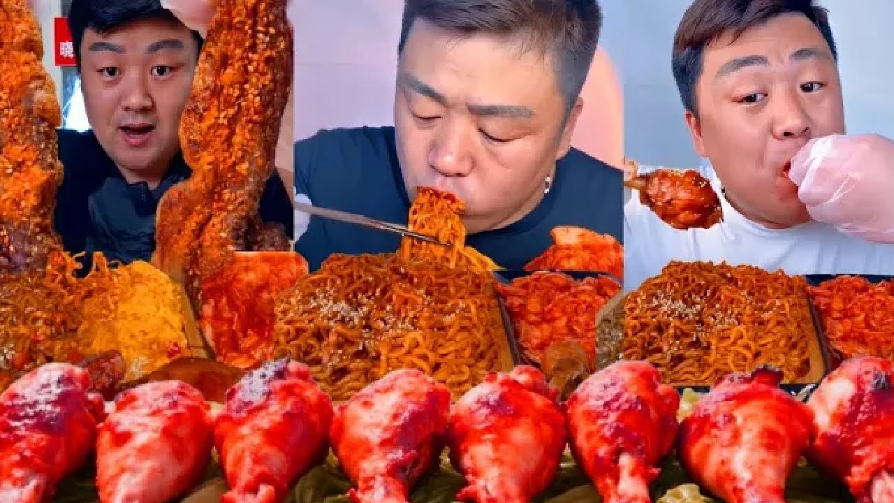 Challenge the crispy pork belly + spicy turkey eggs, Xiaofeng brother eats it directly
