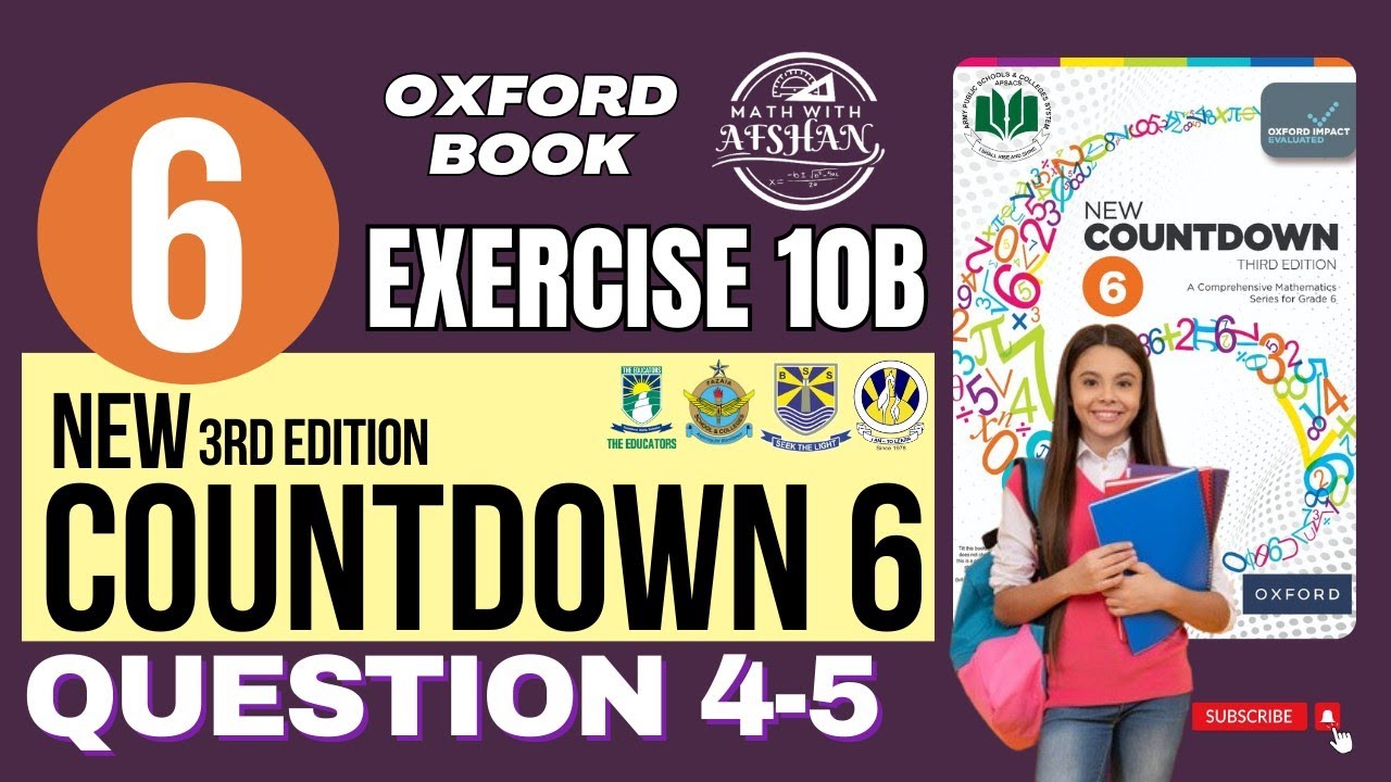 Class 6 Math Exercise 10B Question 4-5 | oxford new countdown third edition | Math with Afshan