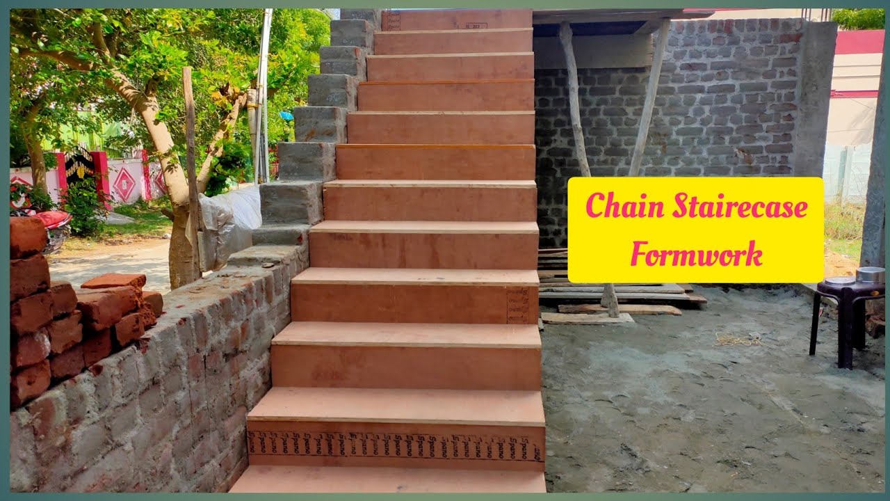 Slabless Staircase Centering and reinforcement | House construction
