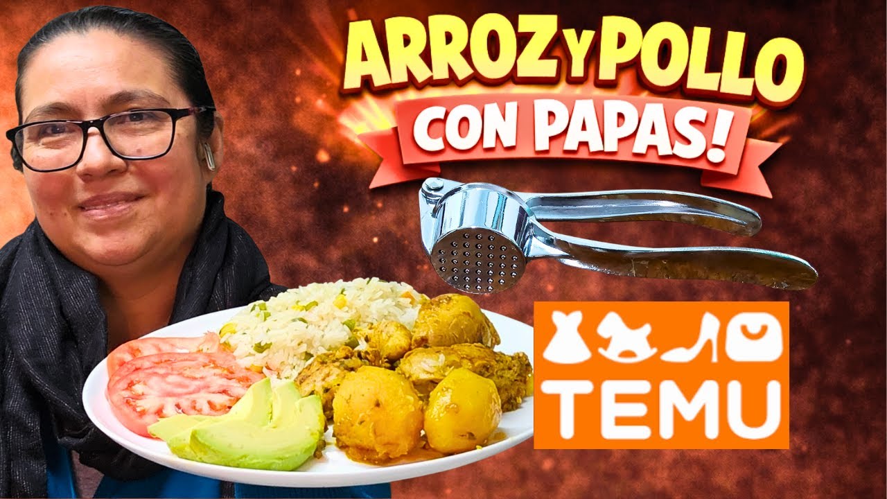 Arroz y pollo 🍗 | ¿Sirve el triturador de ajos de Temu?
