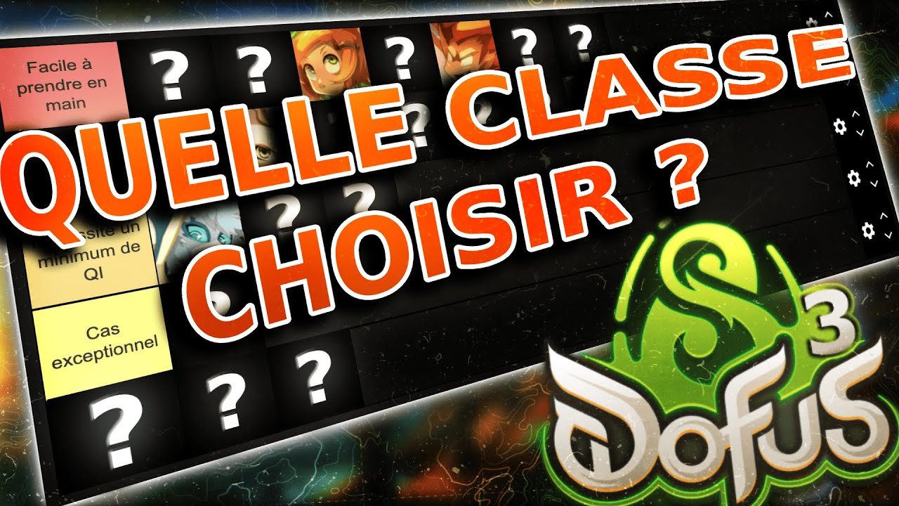 QUELLE CLASSE CHOISIR ? 🌟🎯 DOFUS UNITY, GUIDE DÉBUTANT, TIER LISTE