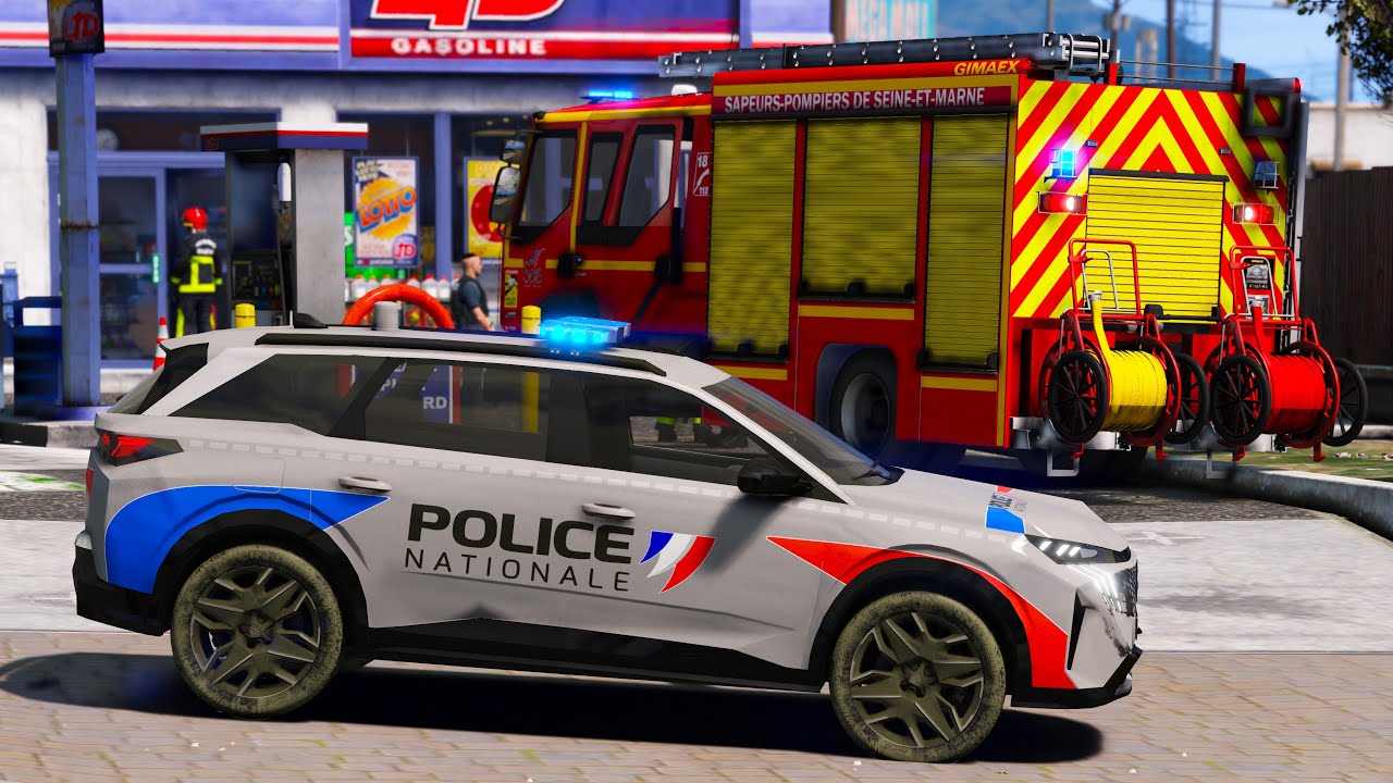 [GTA 5] LA POLICE S&Eacute;CURISE LES POMPIERS SUR UN INCENDIE🚔 | LSPDFR #1370