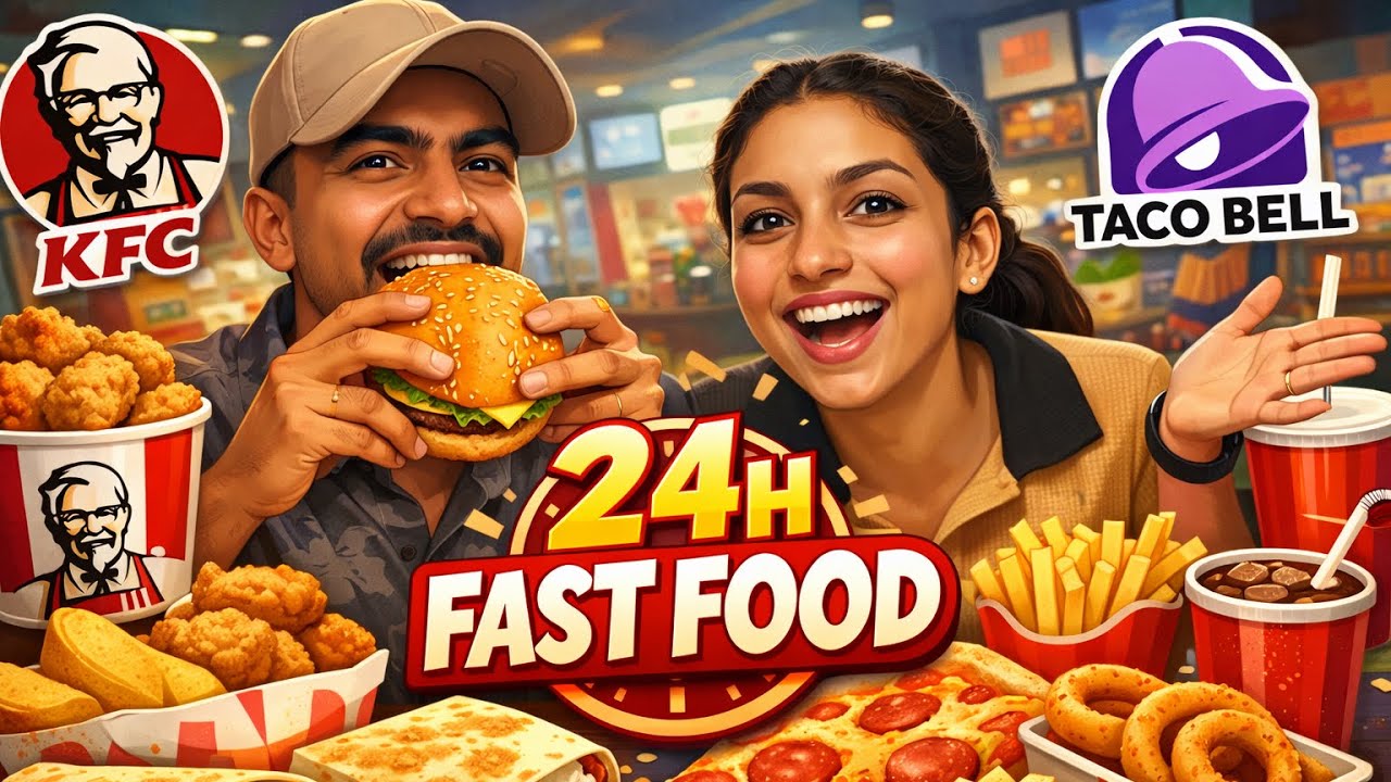 Fast foods for 24h 🍔🇱🇰| our first challenge in Sri Lanka | සිංහල #lasiru #fastfood 