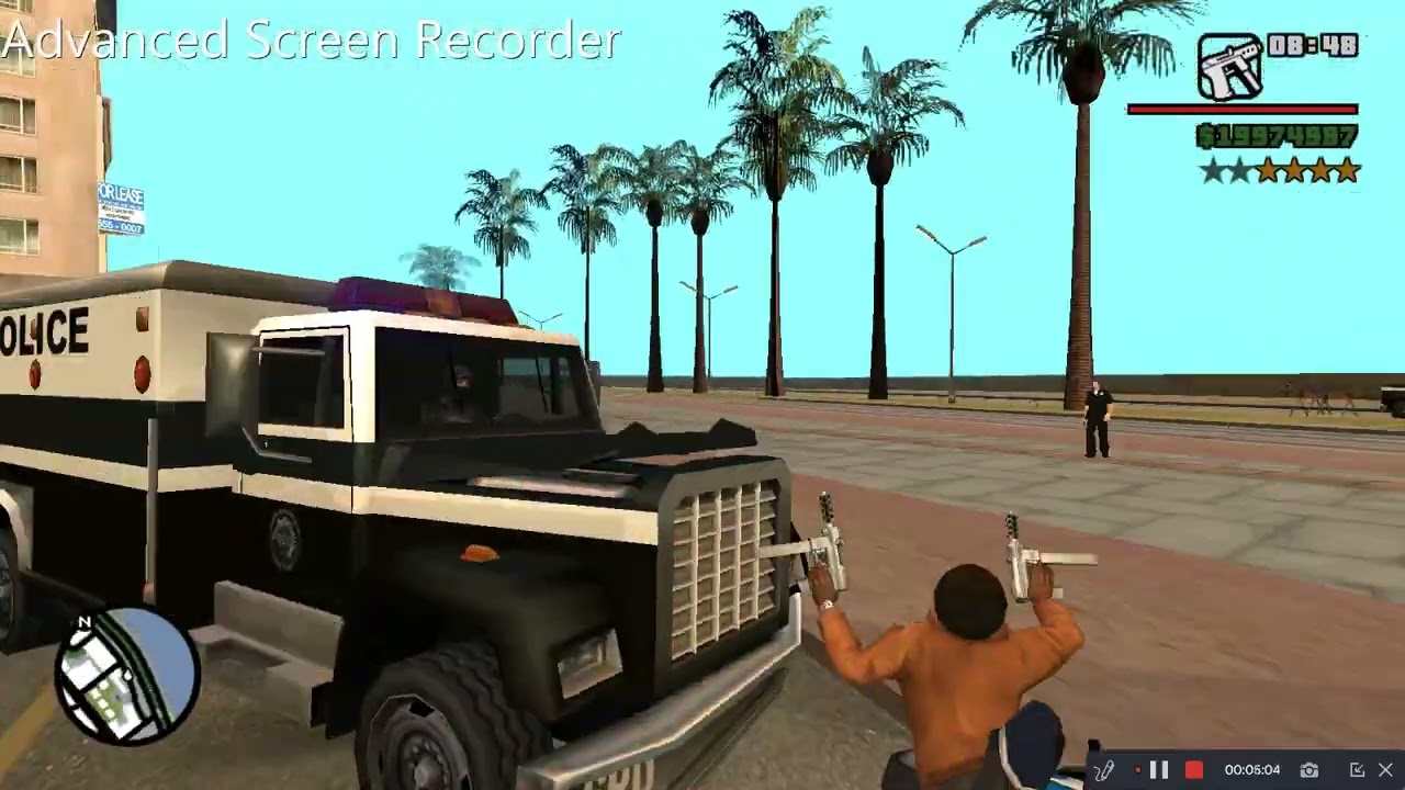gta san run away from police