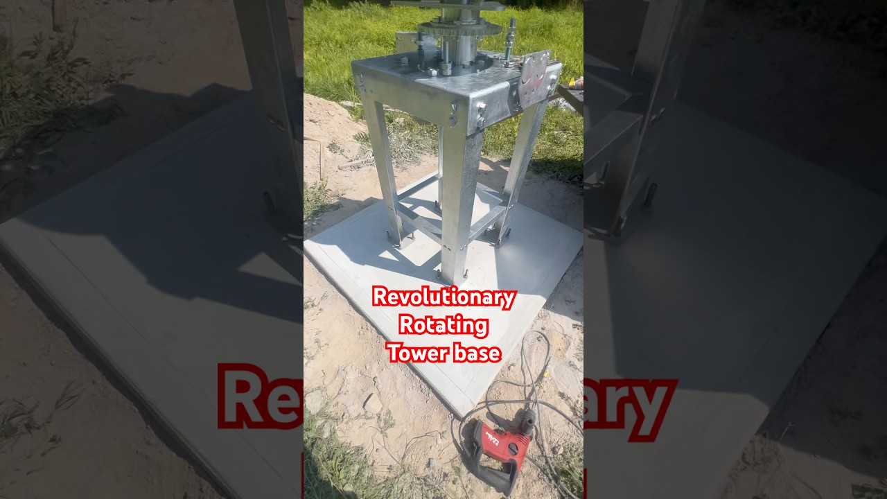 Rotating Tower Base Ham Radio Install &mdash; First step! 😅 #RotatingTower #EngineeringLife #BuildItLive