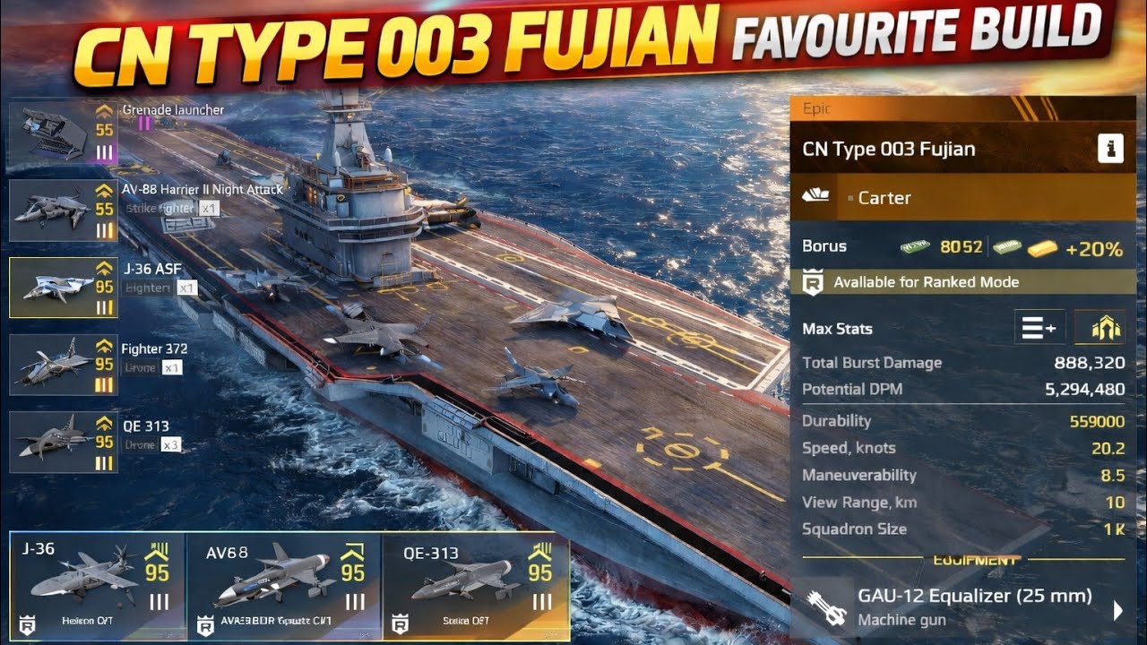 CN TYPE 003 One of my Favourite Builds ❤️🔥✊ Modern Warships