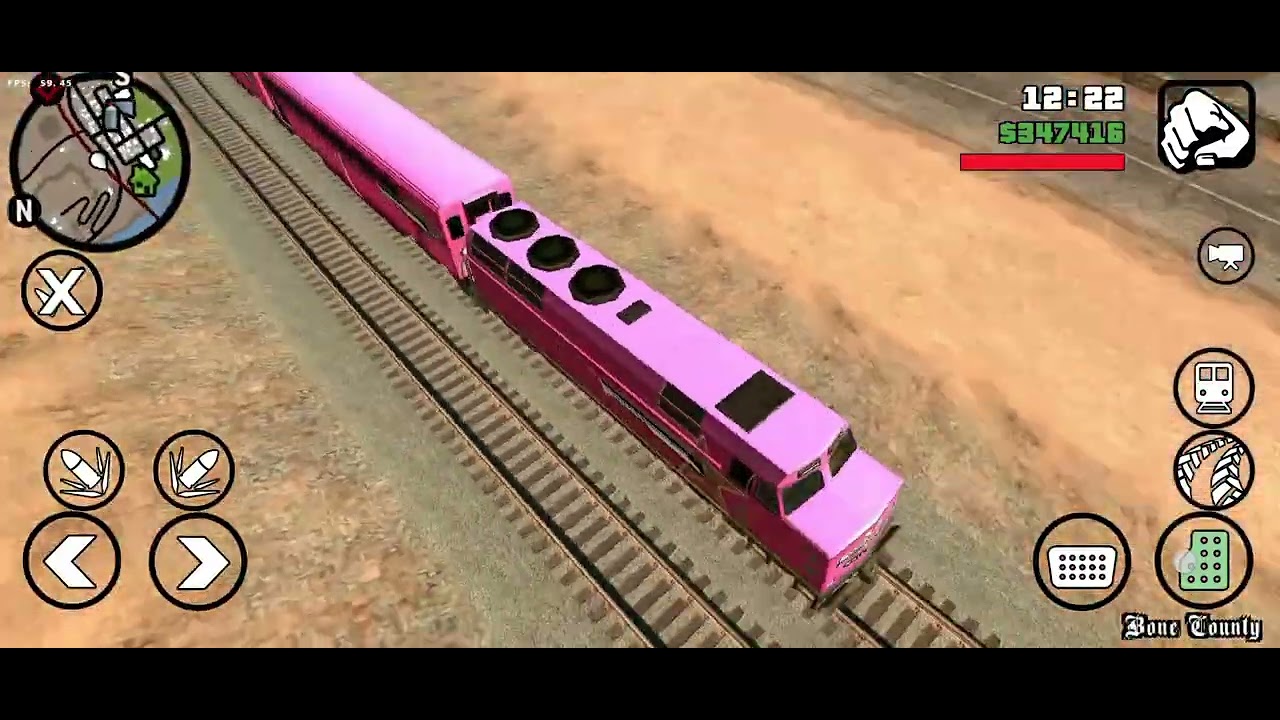 GTA SA PINK TREN SPEED 🚄#gta #gtasanandreas #gtaend #gtav #gamingvideos #gaming 