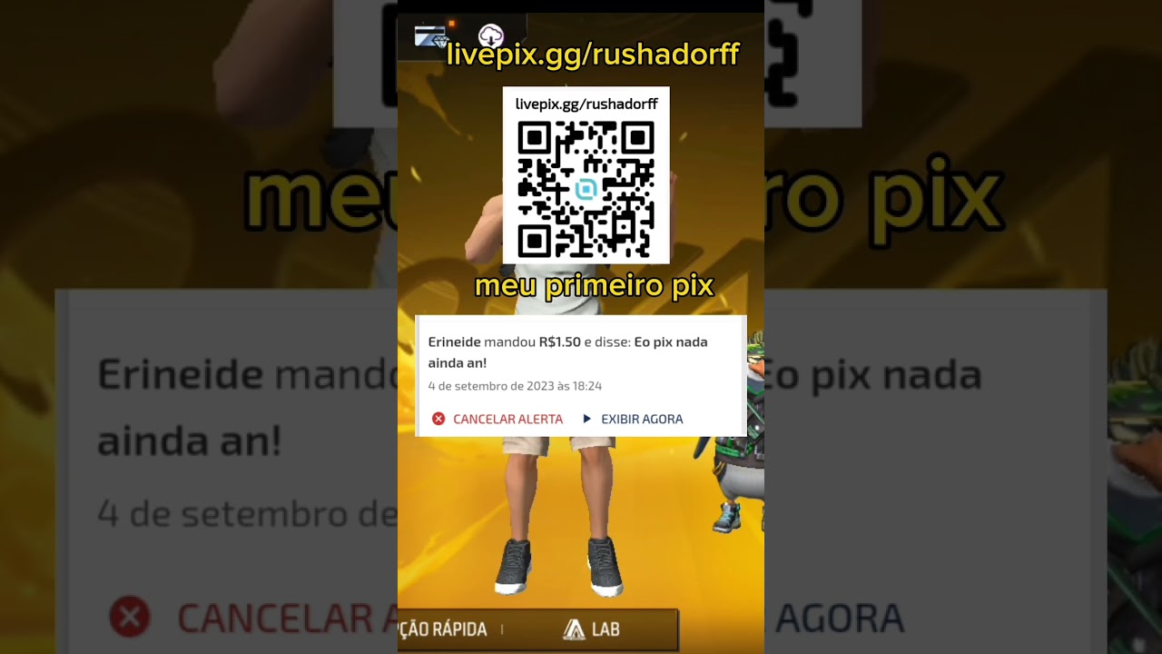 meu primeiro pix! #freefire #freefiregarena #freefirebrasil #livepix