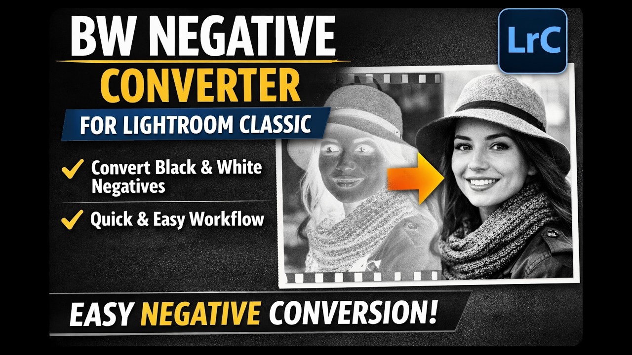BW Negative Converter Plugin for Lightroom Classic | Convert Black and White Negatives Easily