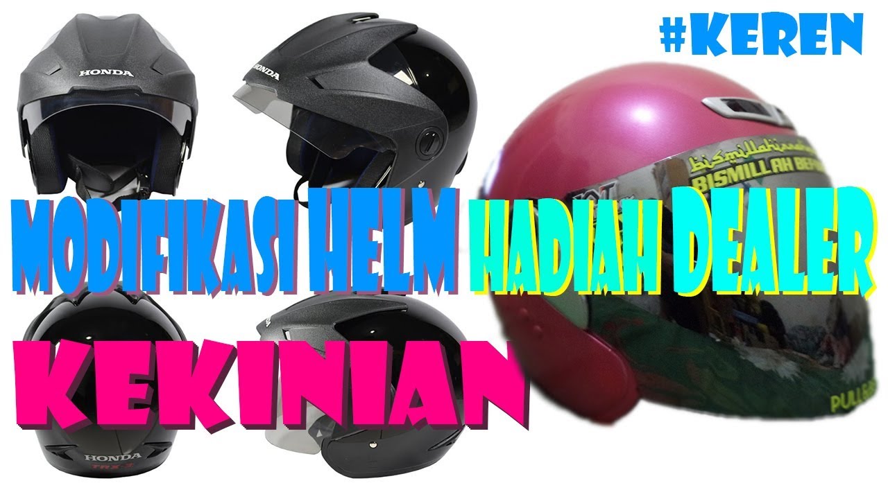 Modifikasi Helm Bertopi Jadi Helm Kekinian