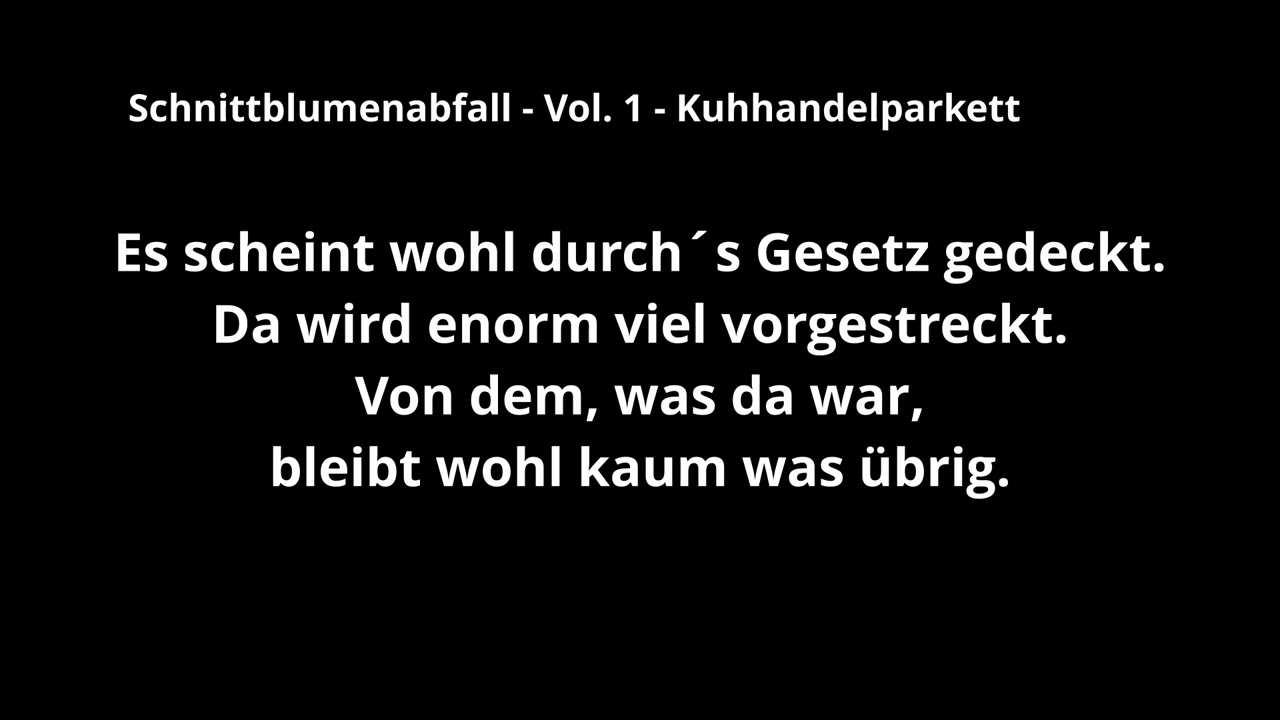 Schnittblumenabfall - Kuhhandelparkett
